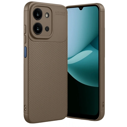 Mey İthalat®   Redmi 15C 4G Auto Focus Karbon Kapak - Kahverengi