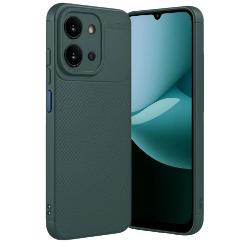 Mey İthalat®   Redmi 15C 4G Auto Focus Karbon Kapak - Koyu Yeşil