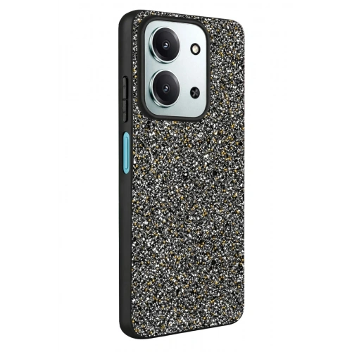 Mey İthalat®   Redmi 15C 4G Bright Simli Kapak - Gold