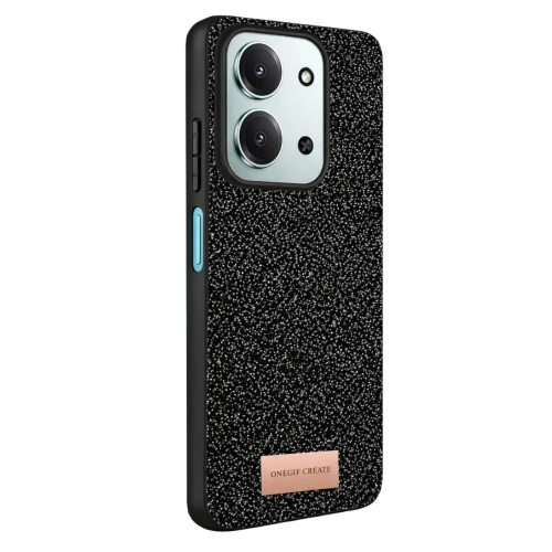 Mey İthalat®   Redmi 15C 4G Bright Simli Kapak - Siyah