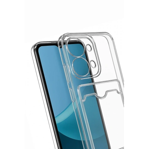 Mey İthalat®   Redmi 15C 4G Kılıf Kart Şeffaf Silikon - Şeffaf