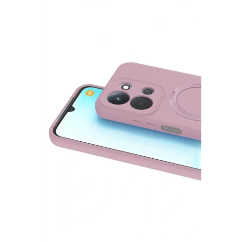 Mey İthalat®   Redmi 15C 4G Regal Magsafe Standlı Kapak - Açık Pembe