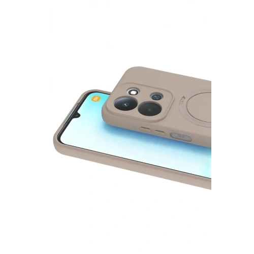 Mey İthalat®   Redmi 15C 4G Regal Magsafe Standlı Kapak - Çöl Titanyum