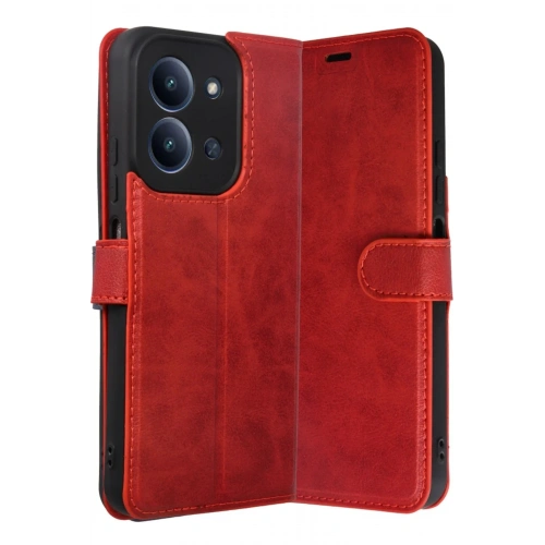 Mey İthalat®   Redmi 15C 4G Trend S Plus Kapaklı Kılıf - Kırmızı