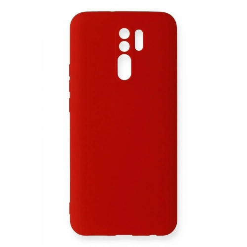 Mey İthalat®   Redmi 9 Kılıf Nano içi Kadife Silikon - Kırmızı