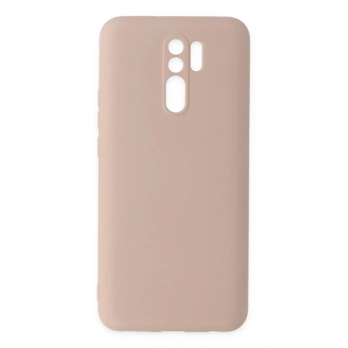 Mey İthalat®   Redmi 9 Kılıf Nano içi Kadife Silikon - Pudra