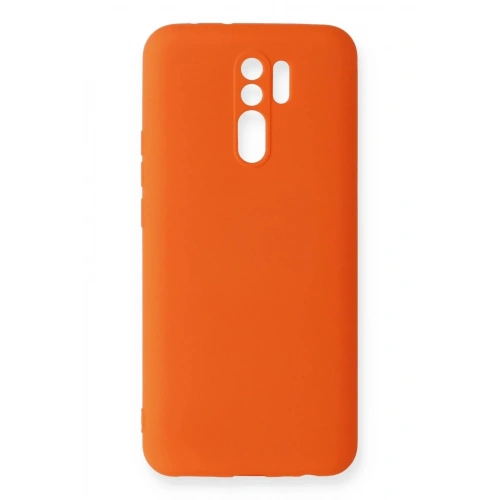 Mey İthalat®   Redmi 9 Kılıf Nano içi Kadife Silikon - Turuncu