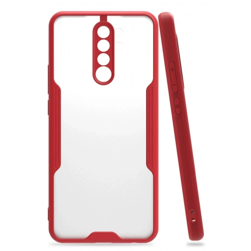Mey İthalat®   Redmi 9 Kılıf Platin Silikon - Kırmızı