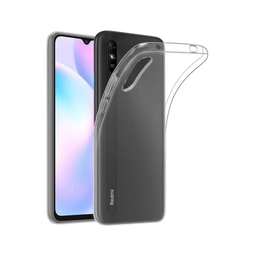 Mey İthalat®   Redmi 9A Kılıf Lüx Şeffaf Silikon - Şeffaf
