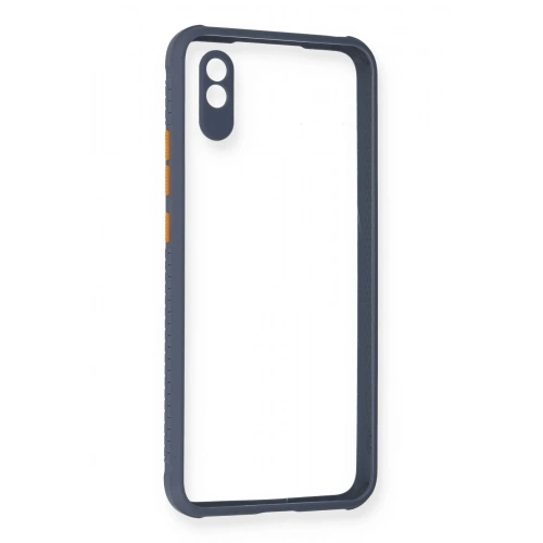 Mey İthalat®   Redmi 9A Kılıf Miami Şeffaf Silikon - Gri