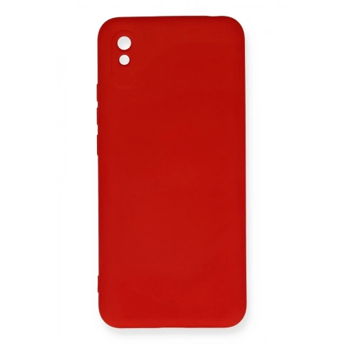 Mey İthalat®   Redmi 9A Kılıf Nano içi Kadife Silikon - Kırmızı