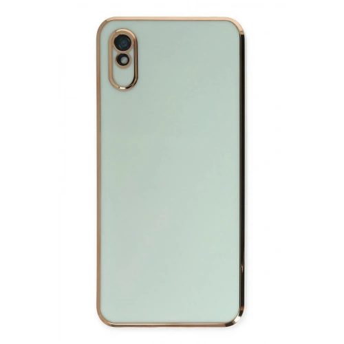 Mey İthalat®   Redmi 9A Kılıf Volet Silikon - Açık Yeşil