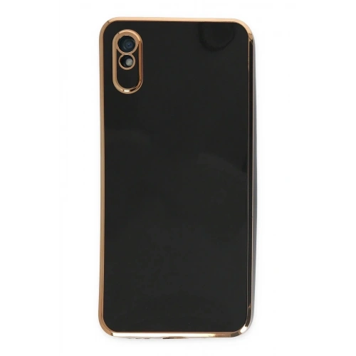 Mey İthalat®   Redmi 9A Kılıf Volet Silikon - Siyah
