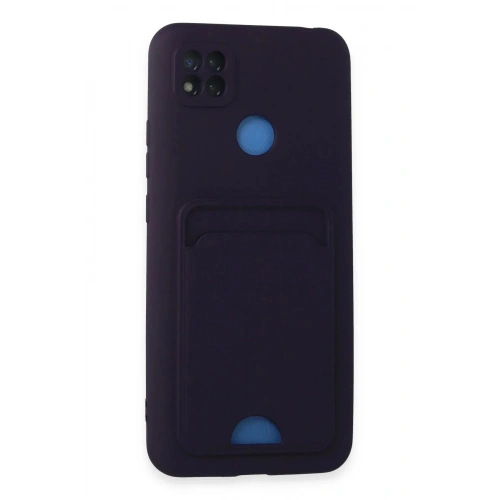 Mey İthalat®   Redmi 9C Kılıf Kelvin Kartvizitli Silikon - Derin Mor