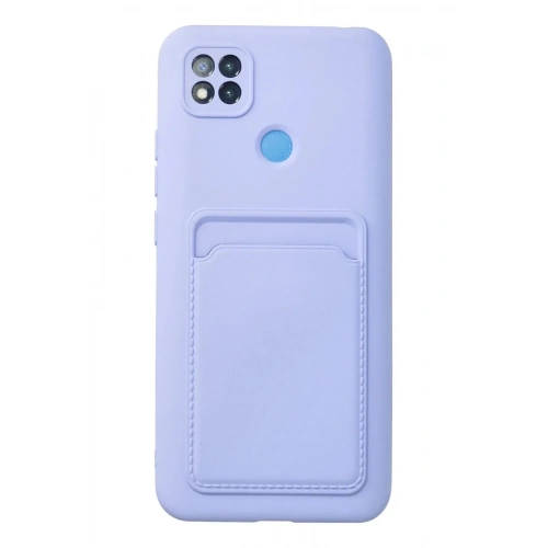 Mey İthalat®   Redmi 9C Kılıf Kelvin Kartvizitli Silikon - Lila