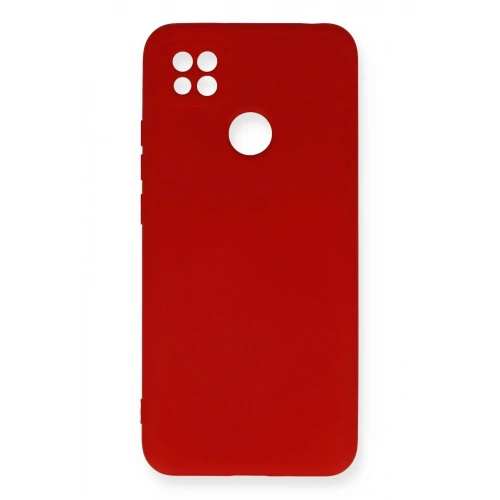 Mey İthalat®   Redmi 9C Kılıf Nano içi Kadife Silikon - Kırmızı