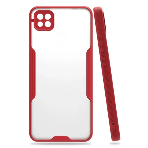 Mey İthalat®   Redmi 9C Kılıf Platin Silikon - Kırmızı