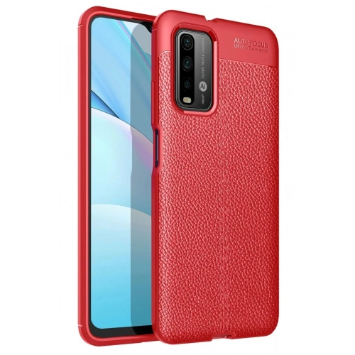 Mey İthalat®   Redmi 9T Kılıf Auto Focus Kapak - Kırmızı