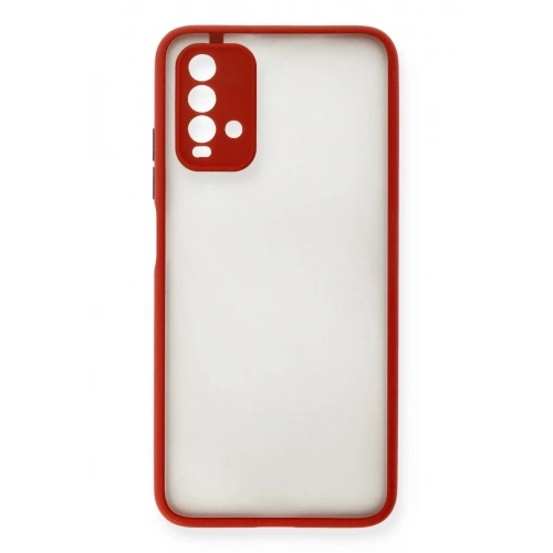 Mey İthalat®   Redmi 9T Kılıf Montreal Silikon Kapak - Kırmızı