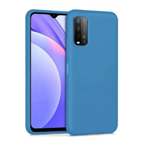Mey İthalat®   Redmi 9T Kılıf Nano içi Kadife Silikon - Mavi