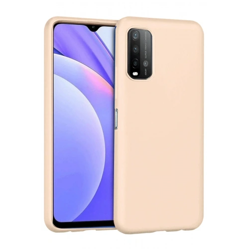 Mey İthalat®   Redmi 9T Kılıf Nano içi Kadife Silikon - Pudra