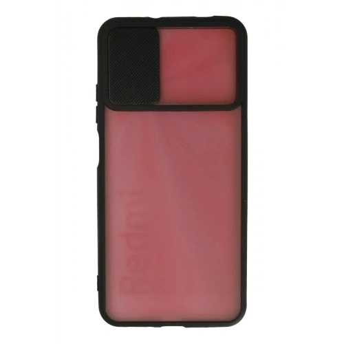 Mey İthalat®   Redmi 9T Kılıf Palm Buzlu Kamera Sürgülü Silikon - Siyah