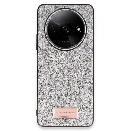 Mey İthalat®   Redmi A3 4G Bright Simli Kapak - Gümüş