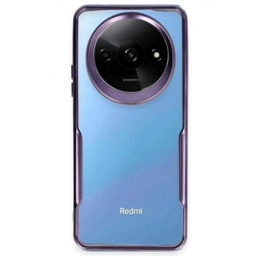 Mey İthalat®   Redmi A3 4G Kılıf Boyi Silikon Kapak - Derin Mor