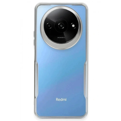 Mey İthalat®   Redmi A3 4G Kılıf Boyi Silikon Kapak - Gümüş