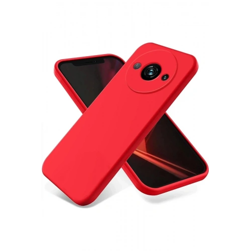 Mey İthalat®   Redmi A3 4G Kılıf First Silikon - Kırmızı