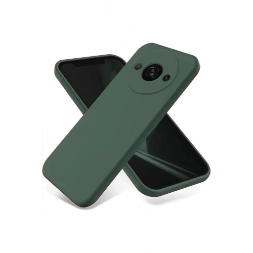 Mey İthalat®   Redmi A3 4G Kılıf First Silikon - Koyu Yeşil