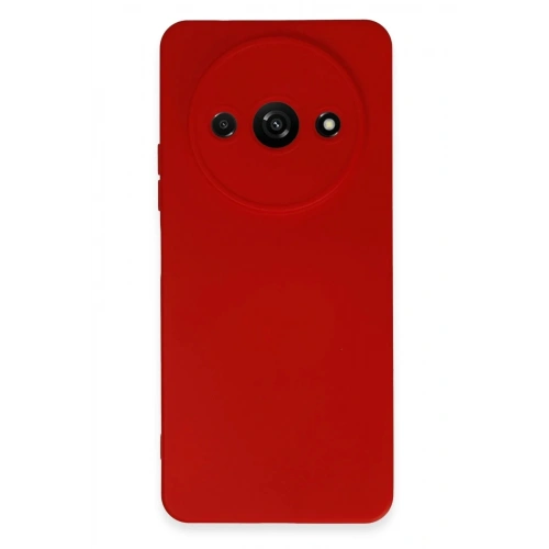 Mey İthalat®   Redmi A3 4G Kılıf Nano içi Kadife Silikon - Kırmızı
