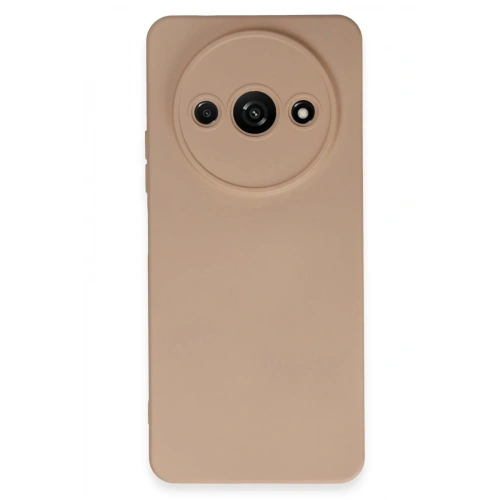 Mey İthalat®   Redmi A3 4G Kılıf Nano içi Kadife Silikon - Pudra