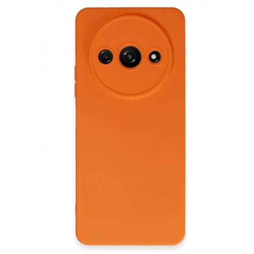 Mey İthalat®   Redmi A3 4G Kılıf Nano içi Kadife Silikon - Turuncu