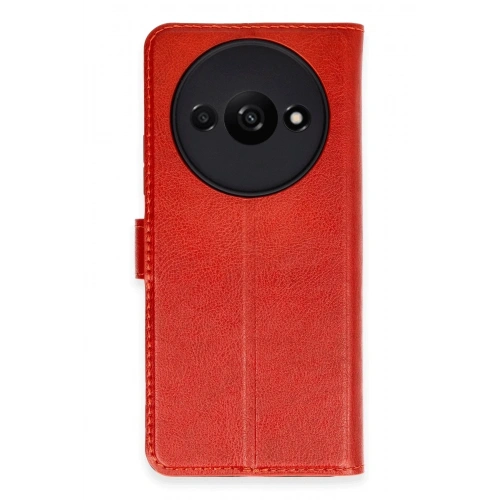 Mey İthalat®   Redmi A3 4G Kılıf Trend S Plus Kapaklı Kılıf - Kırmızı