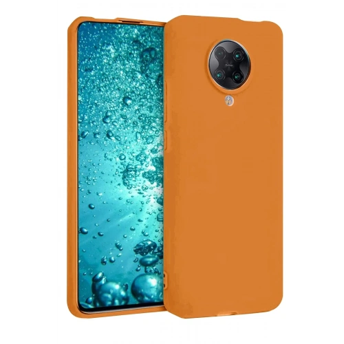 Mey İthalat®   Redmi K30 Pro Kılıf Nano içi Kadife Silikon - Turuncu