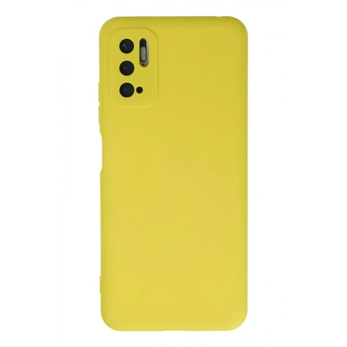 Mey İthalat®   Redmi Note 10 5G Kılıf Nano içi Kadife Silikon - Sarı