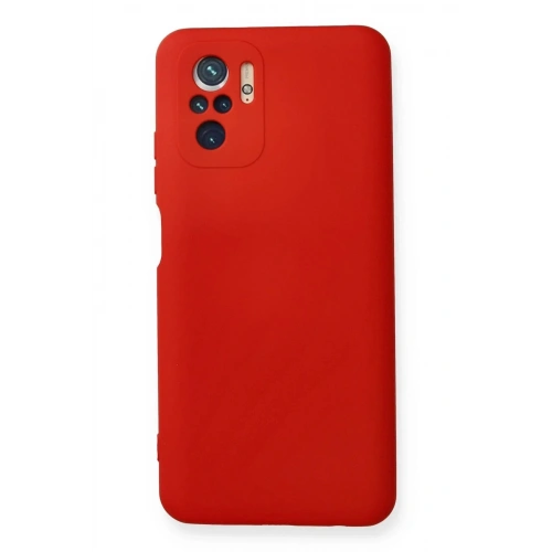 Mey İthalat®   Redmi Note 10 Kılıf Nano içi Kadife Silikon - Kırmızı