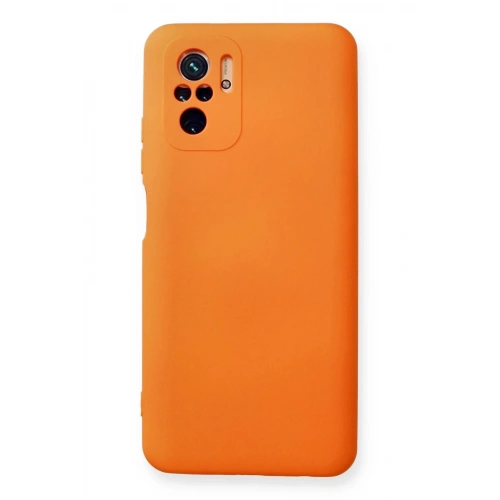 Mey İthalat®   Redmi Note 10 Kılıf Nano içi Kadife Silikon - Turuncu