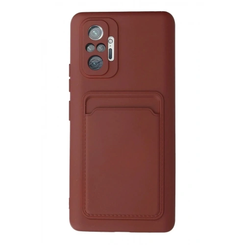 Mey İthalat®   Redmi Note 10 Pro Kılıf Kelvin Kartvizitli Silikon - Bordo