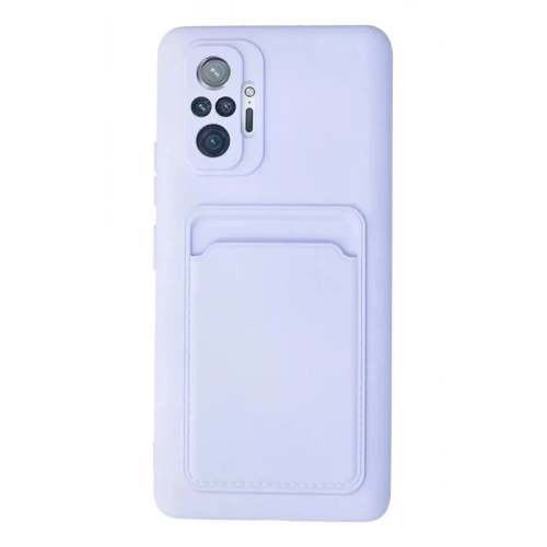 Mey İthalat®   Redmi Note 10 Pro Kılıf Kelvin Kartvizitli Silikon - Lila