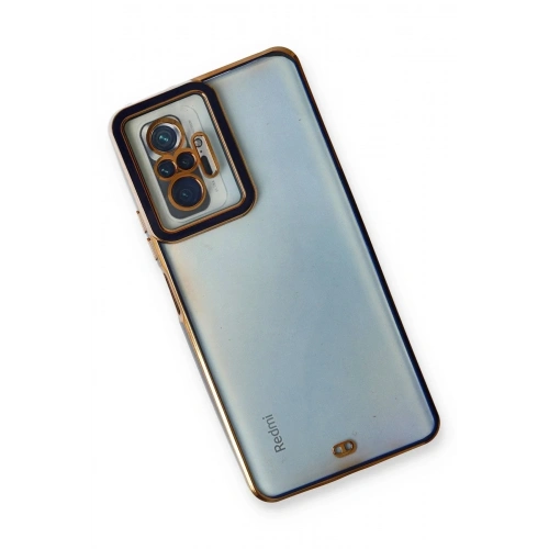 Mey İthalat®   Redmi Note 10 Pro Kılıf Liva Lens Silikon - Mavi