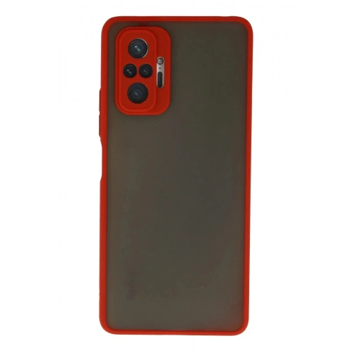 Mey İthalat®   Redmi Note 10 Pro Kılıf Montreal Silikon Kapak - Kırmızı