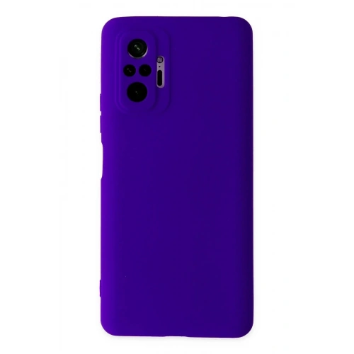 Mey İthalat®   Redmi Note 10 Pro Kılıf Nano içi Kadife Silikon - Mor