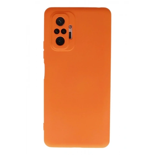 Mey İthalat®   Redmi Note 10 Pro Kılıf Nano içi Kadife Silikon - Turuncu