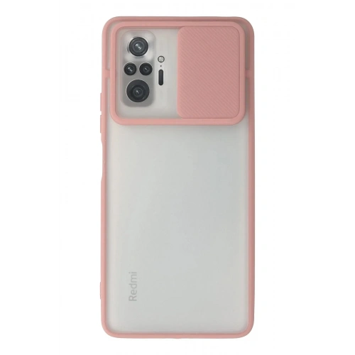 Mey İthalat®   Redmi Note 10 Pro Kılıf Palm Buzlu Kamera Sürgülü Silikon - Pembe
