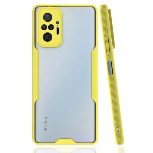 Mey İthalat®   Redmi Note 10 Pro Kılıf Platin Silikon - Sarı