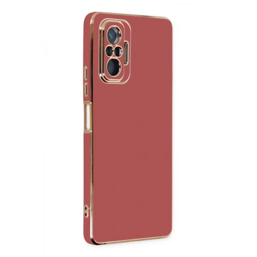 Mey İthalat®   Redmi Note 10 Pro Kılıf Volet Silikon - Kırmızı