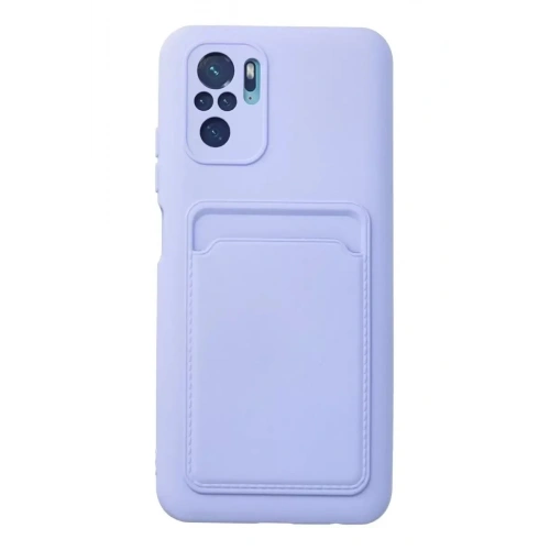 Mey İthalat®   Redmi Note 10S Kılıf Kelvin Kartvizitli Silikon - Lila