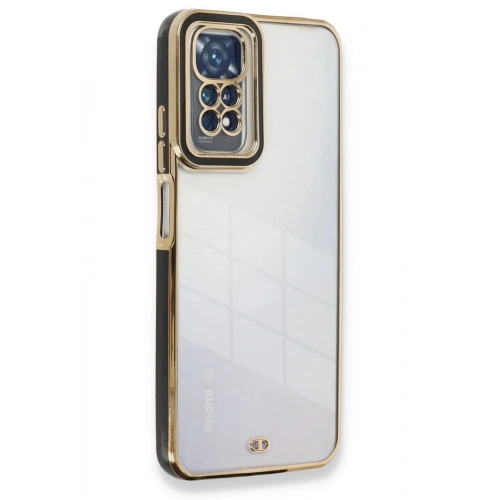 Mey İthalat®   Redmi Note 11 Kılıf Liva Lens Silikon - Siyah